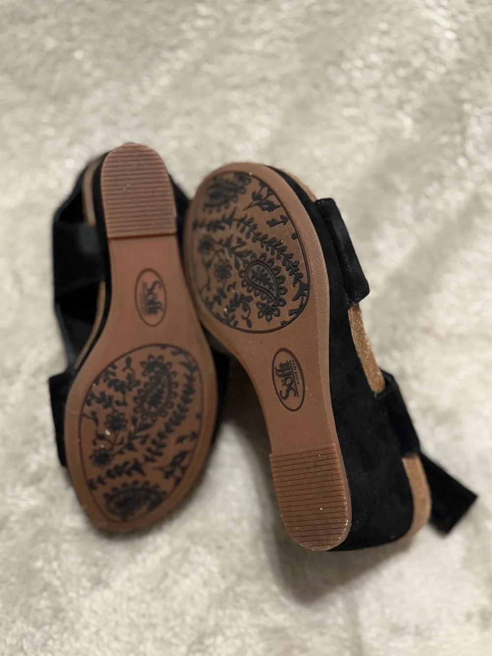 Women’s 7 Sofft Cohlee Suede Open Toe Wedge Sandal